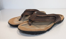 Karrimor Lounge Flip Flop Sandals Men's Size UK 10 Brown Leather Dynagrip Sole