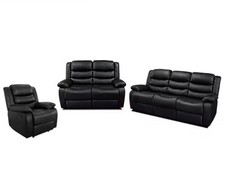 Recliner Sofa Leather 3+2+1 Bonded Reclining Quality Sofas Set Amazing Offer