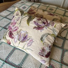 2 x Laura Ashley Gosford Floral Cranberry Duck Filled Cushions