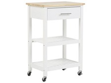 3 Tier Kitchen Trolley White
