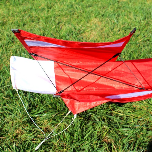 Red biplane kite - red,