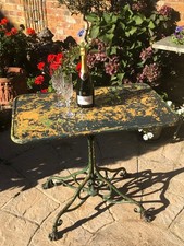 ANTIQUE ARRAS WROUGHT IRON LION FOOT ORIGINAL 19th C  GARDEN  TABLE 81 x 50 cm