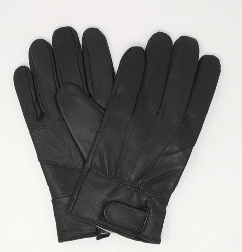 Men black leather - black,