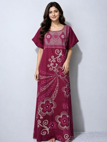 Indian night dress cotton - night,