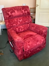 Careco red riser recliner chair, very good condition