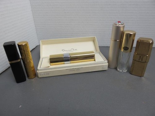 Group empty vintage perfume - group,