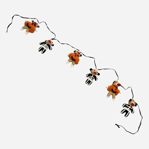 Sock monkey halloween garland - monkey,