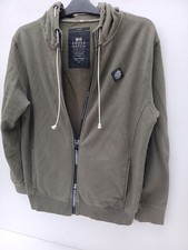 Crosshatch Black Label Full Zip Hoodie Large Dark Green Logo on front P2P 22".