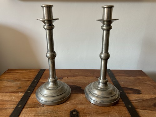 Pair tall pewter - tall, kenneth