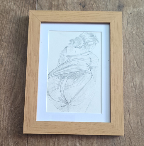 Original framed pencil - original,