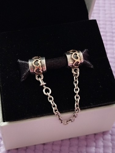 Pandora two tone heart - tone, safety