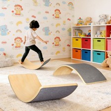 Wooden balance wobble board - wooden,
