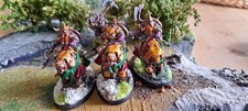Heavy Mounted Dwarves on Bears Unit 3 Highlands Miniatures Sons of Ymi Painted