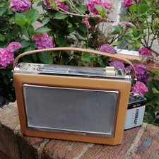 A Working 1965 Tan Coloured TR130 Bush Transistor Radio - Base Needs Attention