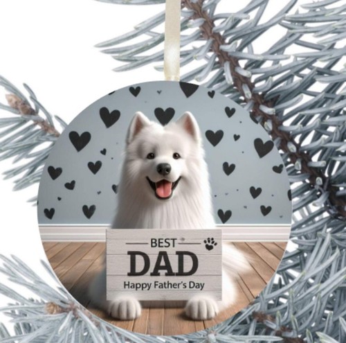 Samoyed dog hanging - samoyed, bauble