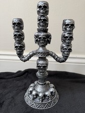 Gothic Skull Candelabra 34 cm • Dark Home Decor • Table Centrepiece”