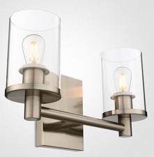 Yosoan Brushed Silver Wall Light Modern Wall Sconce for Living Room