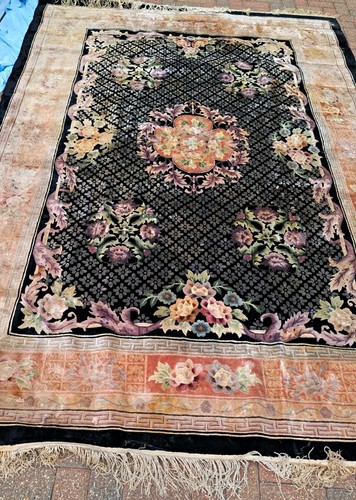 Hand knotted wool vintage - hand-knotted,