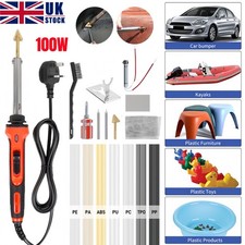 100W Soldering Iron Kit Plastic Welder Welding Electronics Car Bumper Repair New