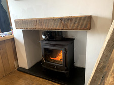 RUSTIC FLOATING OAK BEAM / FIREPLACE MANTLE / SOLID OAK  BEAM