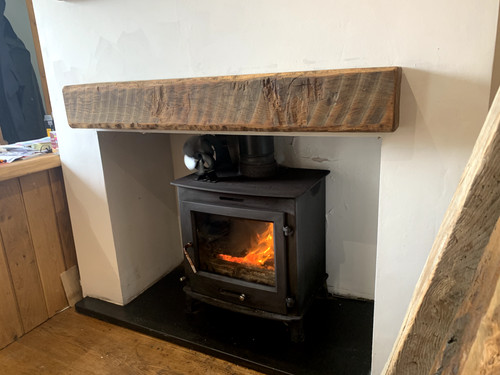 Rustic floating oak beam - floating,