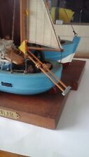 vintage wooden book ends lobster pot fishing boat rare collectable quirky 