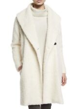 Vince Wool Alpaca Blend Coat Cream Boucle Mid Length Jacket Size XS