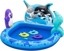 Kids Pool Polar Pals Kids Water Play Centre, Inflatable Water Park, Garden Toys