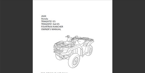 2020 honda trx420te1 and - es,