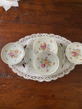 Schumann Arzberg Bavaria Reticulated Floral Dessert & Serving Plates; Set Of 7
