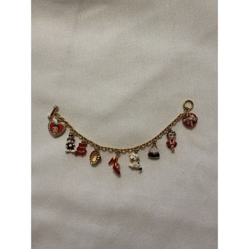 Betty boop charm bracelet gold - boop,