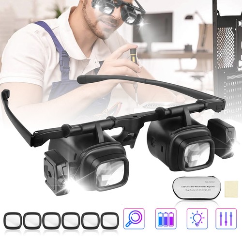 Magnifying glass headset - glass, with