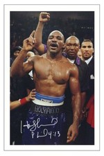 EVANDER HOLYFIELD Signed Autograph PHOTO Fan Gift Signature Print BOXING Boxer