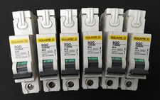 SQUARE D SQO Type B Single Pole MCB's 50A, 40A, 32A, 20A, 16A, 10A, 6A 