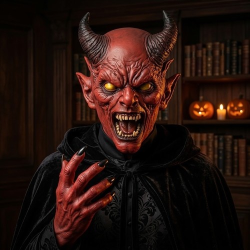Scary horned demon - scary,