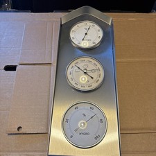 Brushed Stainless Steel Three Instrument Weather Station