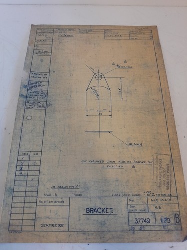 Raf seafire parts blueprint - raf,