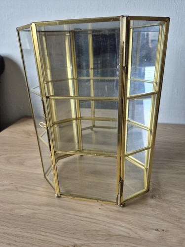 Vintage brass and glass - brass,