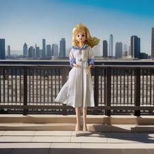 Rare Birthday Cocktails August Salty Dog Jenny Doll Calendar Girl Made In Japan