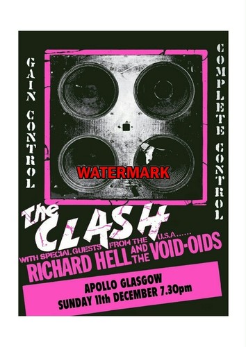 Punk rock gig poster print - rock,