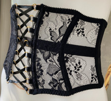 Agent Provocateur M waspie waist shaper corset black lace ESSIE new AP3