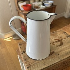 Vintage Tall White Enamel