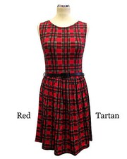 Ladies tartan print skater - print,