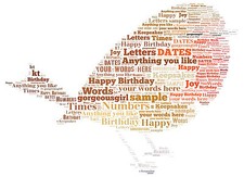 word art personalised present keepsake birthday gift robin christmas mum nan son