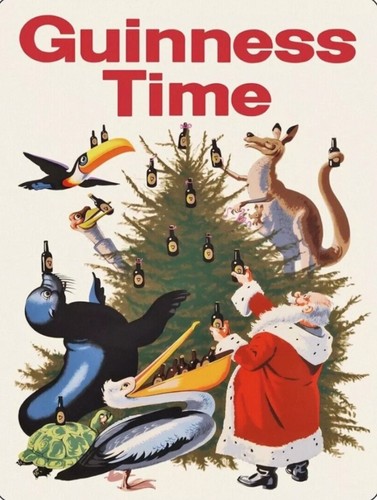 Guinness time xmas metal tin - guinness,