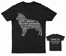 Dogs T-shirt I Love My Belgian Shepherd Dog.  Gift For Pet Lovers