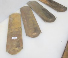 Vintage Bronze Finger Plate Push Door Handle Old Brass Antique Art Deco -£12each