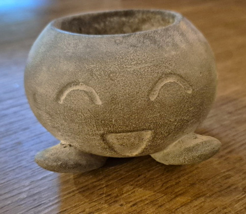 Small grey oddish planter - small,