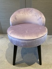 Velvet Dressing Table Stool, Light Purple