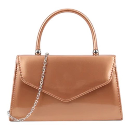 Ladies plain patent clutch - ladies,